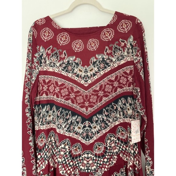 Free People Floral Whimsical Boho Tunic or Mini Dress Size Medium NEW D146 - Picture 4 of 12